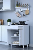 Eliusta  Yankı 56 cm Derinlik 60 cm Genişlikte Dolap Baharat Raflı Set Üstü Ocak Uyumlu 60x88x56 cm Dolap thumbnail 1