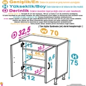 Eliusta  Sabir 70 cm 2 Raflı Beyaz Banyo Mutfak Dolabı 3 Bölmeli Çok Amaçlı Dolap 70x75x32,5 cm Düzenleyici thumbnail 2