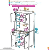 Eliusta  Nordi 4 Kapak 2 Raflı Beyaz Dolap 95x173x32,5 cm Çekmeceli Çok Amaçlı Banyo/Mutfak Dolabı thumbnail 2