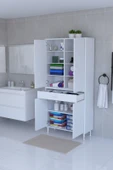 Eliusta  Nexa Modüler Dolap  95 Cm Banyo/Mutfak Dolabı Extra Kullanım Alanlı 95x173x32,5 cm Beyaz Dolap thumbnail 1