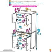 Eliusta  Nordi 4 Kapak 2 Raflı Beyaz Dolap 55x173x32,5 cm Çekmeceli Çok Amaçlı Banyo/Mutfak Dolabı thumbnail 2