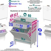 Eliusta  Asil 60 cm Kirli Çamaşır Sepetli Banyo Dolabı 1 Çekmeceli Mutfak Çok Amaçlı Dolap 60x88x32,5 cm thumbnail 2