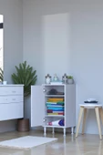Eliusta  Sabir 40 cm 2 Raflı Beyaz Banyo Mutfak Dolabı 3 Bölmeli Çok Amaçlı Dolap 40x75x32,5 cm Düzenleyici thumbnail 1