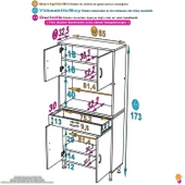 Eliusta  Artex  85 cm Yüksek Organizasyonlu Boy Dolabı 85x173x32,5 cm Beyaz Banyo/Mutfak Dolabı thumbnail 2