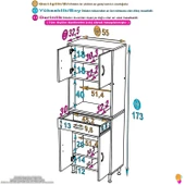 Eliusta  Artex  55 cm Yüksek Organizasyonlu Boy Dolabı 55x173x32,5 cm Beyaz Banyo/Mutfak Dolabı thumbnail 2