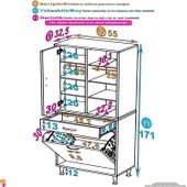Eliusta  Reli Dolap Beyaz Çok Kullanımlı 55 cm Eninde Banyo Dolabı 55x171x32,5 cm 2 Kapak 6 Raf Dolap thumbnail 2