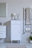 Eliusta  Fre 40 cm Çok Amaçlı Dolap 1 Raflı Tek Çekmeceli Banyo Mutfak Dolabı 40x88x32,5 cm Organizer Dolap thumbnail 1