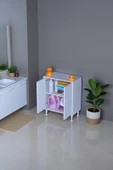 Eliusta  Arden 65 cm Beyaz 2 Bölmeli Banyo Düzenleyici Dolap 1 Raflı Çok Amaçlı Mutfak Dolabı 65x75x32,5 cm thumbnail 1