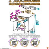 Eliusta  Lumin Tüp Yuvalı 75 cm Ankastre Ocak Altı Dolap 75x88x48 cm Beyaz Dolap Çekmeceli Mutfak Organizeri thumbnail 2