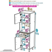Eliusta  Leno Tek Kapaklı 45 cm Düzenleyici Dolap Banyo/Mutfak Dolabı 45x173x32,5 cm Beyaz Dolap thumbnail 2