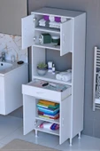 Eliusta  Artex  55 cm Yüksek Organizasyonlu Boy Dolabı 55x173x32,5 cm Beyaz Banyo/Mutfak Dolabı thumbnail 1