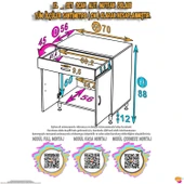 Eliusta  Nıvera 70 cm Mutfak Dolabı Beyaz Ankastre 70x88x56 cm Ocak Dolabı Tüp Gizleyici Kapaklı Dolap thumbnail 2