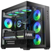 BitFenix AL118 850W 80+Bronze Tempered Glass 7xARGB Siyah ATX Mid Tower Kasa BFC-ALB85KKGSK-7A thumbnail 1