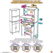 Eliusta  Solaira 85 cm Genişlik Kapaklı Mutfak Dolabı 4 Kapaklı, Çekmeceli Çok Amaçlı Mutfak/Banyo Dolabı thumbnail 2
