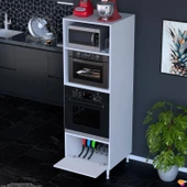 Eliusta  Luno 1 Kapaklı  Fırın Dolabı 4 Bölme Dolap 60x185,9x56 cm Geniş Kapasiteli Saklama Dolabı thumbnail 3