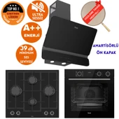 Ferre FryArt&SilentArt-SteamArt REA Yeni Seri Sessiz Siyah  Ankastre Set ( D080-SA + XE64CS +LN385) thumbnail 1