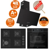 Ferre FryART & SilentArt Lunıa Sessiz Siyah Ankastre Set ( D086-SA + QEP63CS + SC405-WFA wok )) thumbnail 1