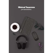 Siyah Kablosuz Klavye Ve Mouse Seti thumbnail 2