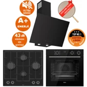 Ferre FryArt&SilentArt-SteamArt GIA Yeni Seri Sessiz Siyah  Ankastre Set ( D077-SA + XE64CS +LN385) thumbnail 1