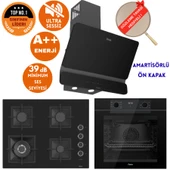 Ferre FryART & SilentArt Lumio Sessiz Siyah Ankastre Set ( D080-SA + QEP63CS + SC405-WFA wok )) thumbnail 1