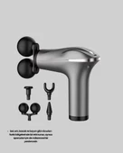 4 Başlıklı Şarjlı Masaj Tabancası Bel Sırt Boyun Bacak Kas Rahatlatıcı thumbnail 3