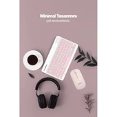 Pembe Kablosuz Klavye Ve Mouse Seti thumbnail 2