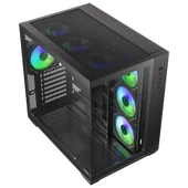 BitFenix AL118 850W 80+Bronze Tempered Glass 7xARGB Siyah ATX Mid Tower Kasa BFC-ALB85KKGSK-7A thumbnail 3