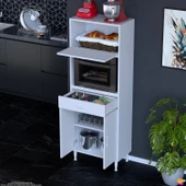 Eliusta  Avelin Kapaklı Mini/Midi Fırın Dolabı 60 cm Beyaz Çok Fonksiyonlu 60x163,4x32,5 cm Mutfak Dolabı thumbnail 3