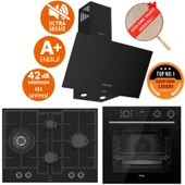 Ferre FryArt&SilentArt-SteamArt Novo  Sessiz Siyah Ankastre Set (D086-SA + XE64CS + ED075-WFA wok ) thumbnail 1