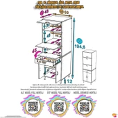 Eliusta  Ora 48 cm Derinlikte Beyaz Mutfak/Kiler Dolabı 60x194x48 cm 1 Çekmece 5 Kapak Modüler Dolap thumbnail 2