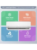 KUMTEL Matsu KMSAC-12 A++ 12.000 Btu Inverter Duvar Tipi Split Klima thumbnail 4