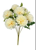 Yapay Çiçek Krizantem Krem Renk Kartopu Büyük Boy 7 Toplu 40cm thumbnail 2