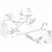 BMW E38 ve E39 M52 M54 MOTOR DİREKSİYON YAĞ HORTUMU 32411094306 - 2