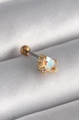 316L Çelik Gold Renk Zirkon Taşlı Kalp Tragus Piercing EB-53-vice/(1395) 3585 thumbnail 1