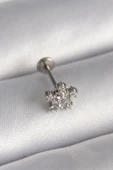 316L Çelik Gümüş Renk Zirkon Taşlı Yıldız Model Tragus Piercing EB-53-vice/(1395) 3643 thumbnail 1