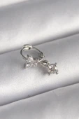 316L Çelik Gümüş Renk Zirkon Taşlı Kelebek Model Sallantı Detay Tragus Piercing EB-53-vice/(1395) 3627 thumbnail 1