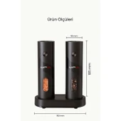 MPIA PG-5 Şarjlı Baharat Öğütücü İkili Set 100ML Hazne thumbnail 4