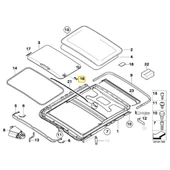 BMW E46 SUNROOF BAKALİTİ SOL OEM NO 54137134516 thumbnail 2