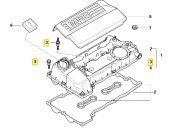 BMW KÜLBÜRATÖR KAPAĞI EMNİYETLİ VİDA SETİ 11127568294 thumbnail 2