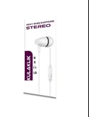 TNX EslifeTech26 Kablolu Kulakiçi V9 Mikrofonlu Kulaklık-Beyaz thumbnail 2