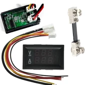 YATE10 DC 0-100V 0-100A Voltampermetre+Şönt Bara Direnci thumbnail 4