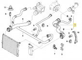 BMW E46 N40 N42 N45 N46 MOTOR RADYATÖR ÜST HORTUMU 17127520668 - 5