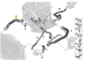BMW E87 E90 E91 M47N2 MOTOR RADYATÖR ALT HORTUM 17127789721 - 1