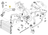 BMW E53 X5 M62 MOTOR RADYATÖR ALT HORTUMU 11537500750 - 6