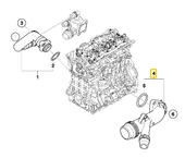 BMW N40 N42 N45 VE N46 MOTOR FEBİ SU FLANŞI 11537505055 - 5