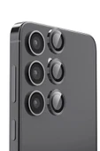 HarmonyAura Samsung Galaxy S25 Plus Raze Metal Kamera Lens - Siyah thumbnail 1
