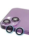 HarmonyAura iPhone 15 Raze Metal Kamera Lens - Mavi thumbnail 1