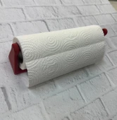 Kırmızı Peçete Tutucu Dayanıklı Duvar Tipi Kağıt Havlu Askısı thumbnail 4