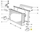 BMW E38 VE E39 RADYATÖR BRAKETİ SOL 17111737706 thumbnail 4