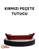 Kırmızı Peçete Tutucu Dayanıklı Duvar Tipi Kağıt Havlu Askısı thumbnail 1